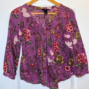 Floral Button Up Blouse